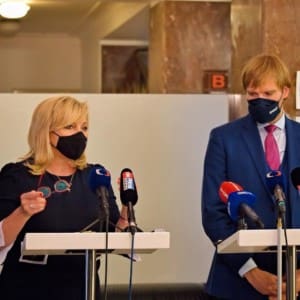 Ministers of Finance and Health Alena Schillerová and Adam Vojtěch