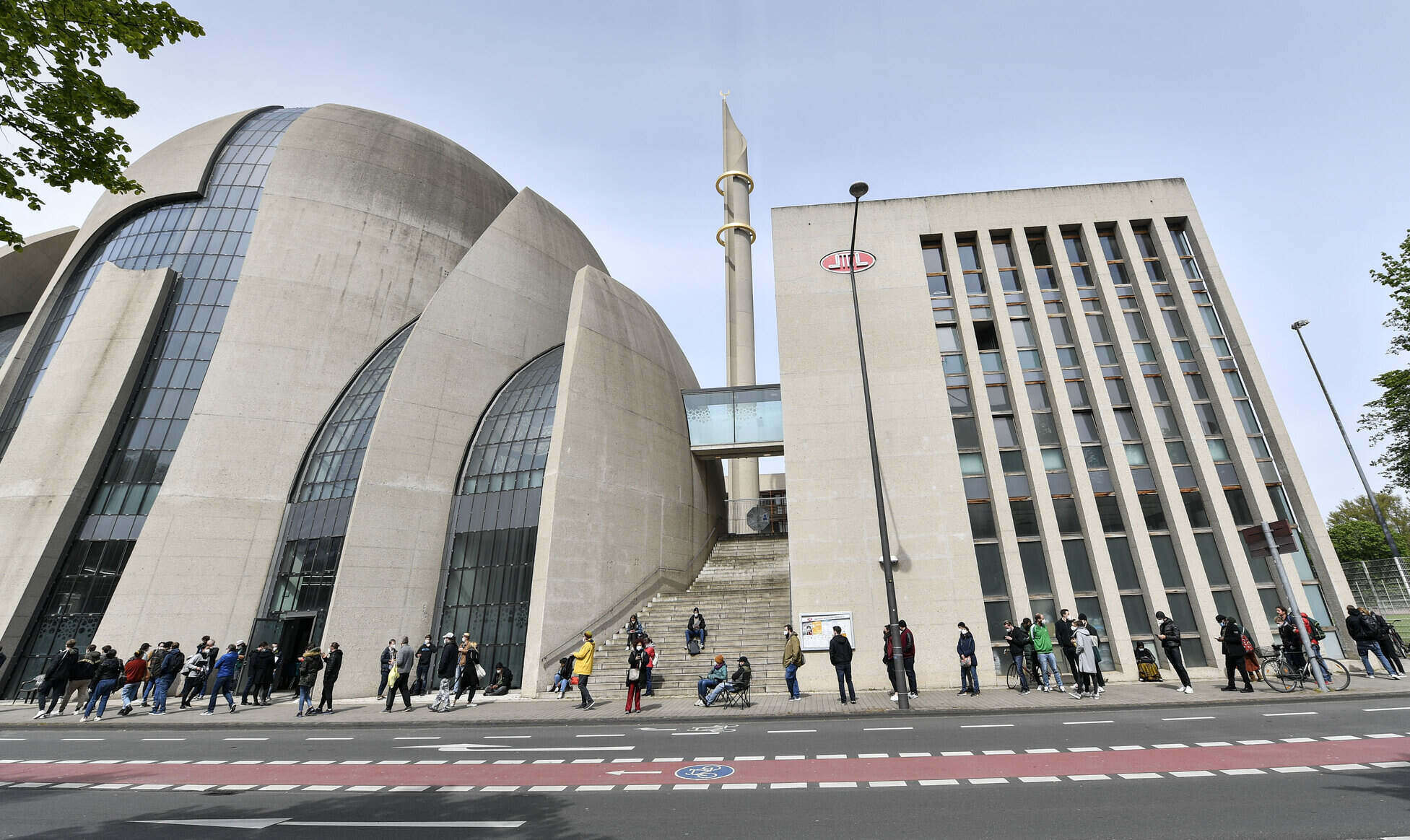 Germany, Cologne, mosque, muezzin call