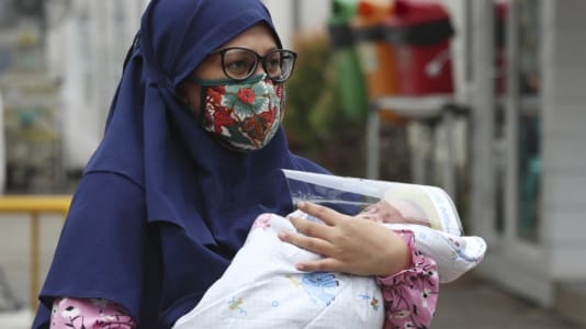 Muslim, woman, baby